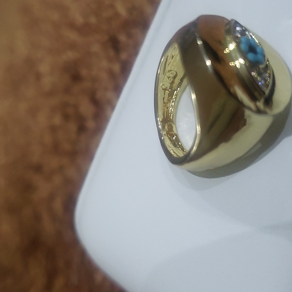 1 x Zircon Gold Eye Ring Women Ring Party Jewelry Gift Size 5.5 - Picture 9 of 9